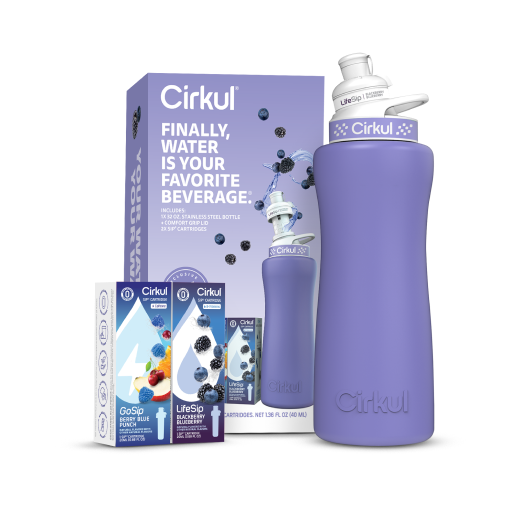 32oz. Matte Periwinkle Stainless Steel Bottle Starter Kit K4